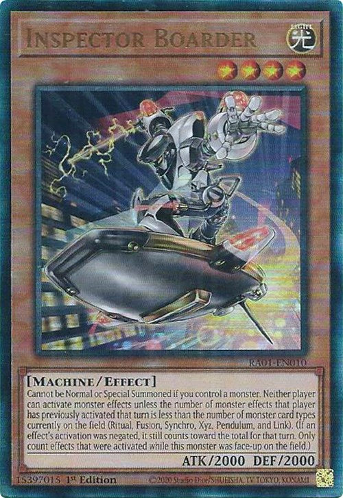 Inspector Boarder [RA01-EN010] Prismatic Ultimate Rare | Fandemonia Ltd