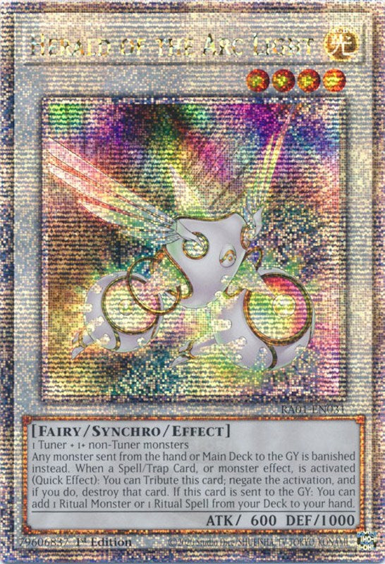 Herald of the Arc Light [RA01-EN031] Quarter Century Secret Rare | Fandemonia Ltd