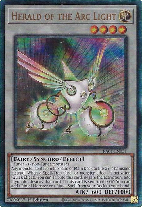 Herald of the Arc Light [RA01-EN031] Prismatic Ultimate Rare | Fandemonia Ltd