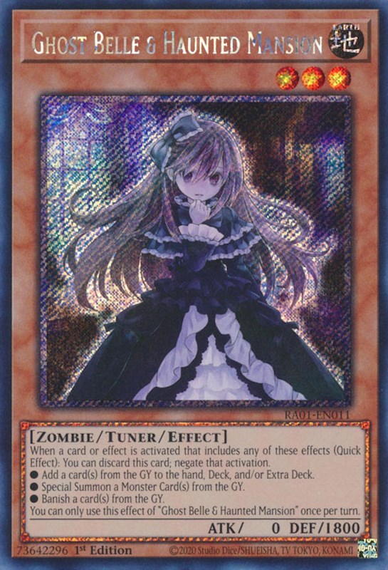 Ghost Belle & Haunted Mansion [RA01-EN011] Platinum Secret Rare | Fandemonia Ltd