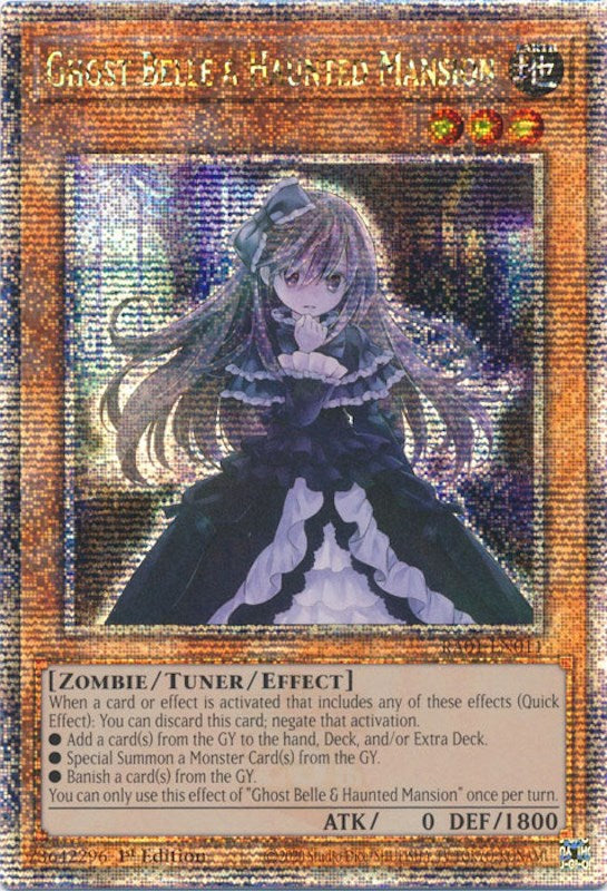 Ghost Belle & Haunted Mansion [RA01-EN011] Quarter Century Secret Rare | Fandemonia Ltd