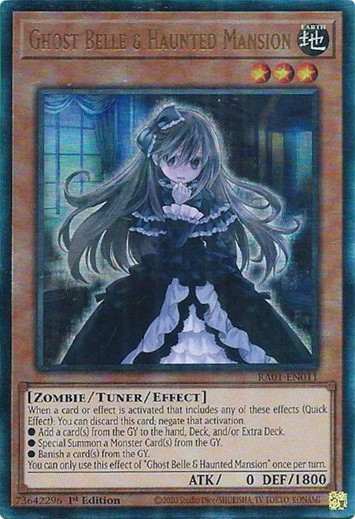 Ghost Belle & Haunted Mansion [RA01-EN011] Prismatic Ultimate Rare | Fandemonia Ltd