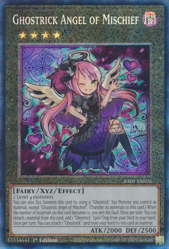 Ghostrick Angel of Mischief [RA01-EN036] Prismatic Collector's Rare | Fandemonia Ltd