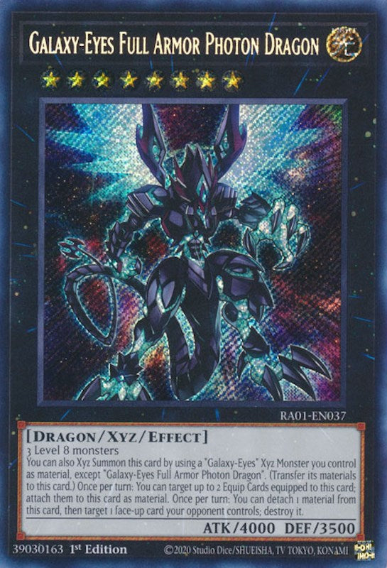 Galaxy-Eyes Full Armor Photon Dragon [RA01-EN037] Secret Rare | Fandemonia Ltd