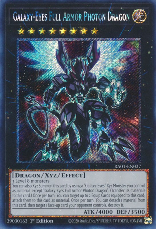 Galaxy-Eyes Full Armor Photon Dragon [RA01-EN037] Platinum Secret Rare | Fandemonia Ltd