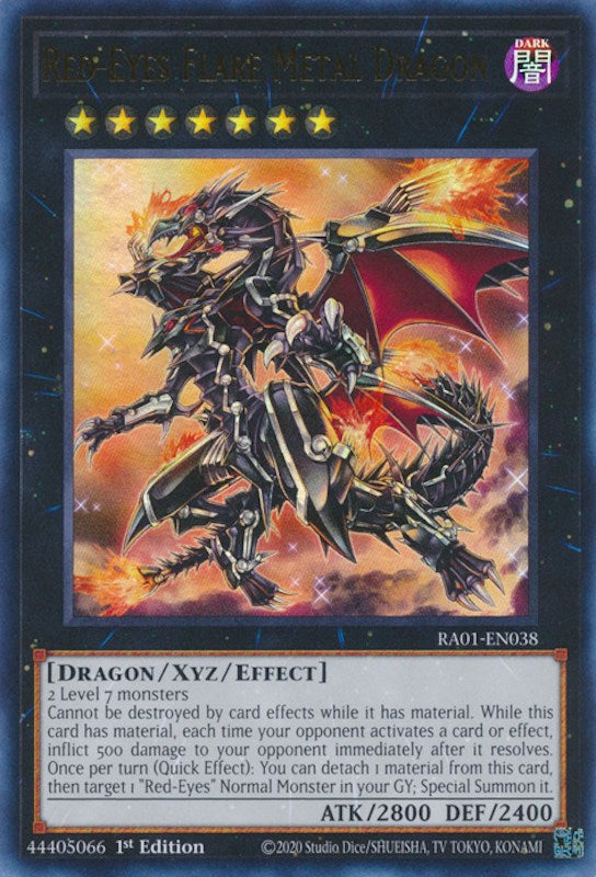 Red-Eyes Flare Metal Dragon [RA01-EN038] Ultra Rare | Fandemonia Ltd