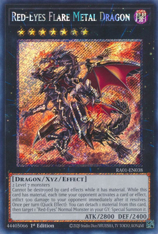 Red-Eyes Flare Metal Dragon [RA01-EN038] Platinum Secret Rare | Fandemonia Ltd