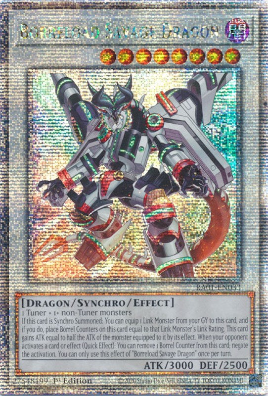 Borreload Savage Dragon [RA01-EN033] Quarter Century Secret Rare | Fandemonia Ltd