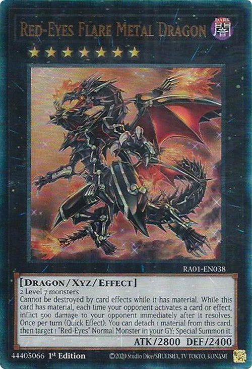 Red-Eyes Flare Metal Dragon [RA01-EN038] Prismatic Ultimate Rare | Fandemonia Ltd