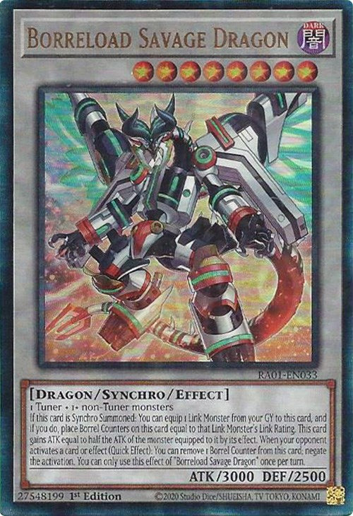 Borreload Savage Dragon [RA01-EN033] Prismatic Ultimate Rare | Fandemonia Ltd