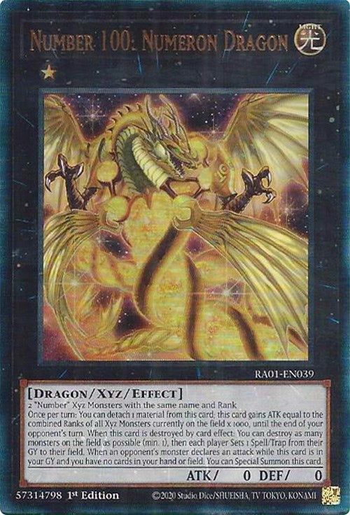 Number 100: Numeron Dragon [RA01-EN039] Prismatic Ultimate Rare | Fandemonia Ltd