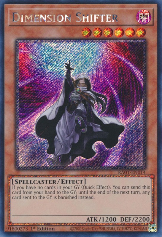 Dimension Shifter [RA01-EN014] Platinum Secret Rare | Fandemonia Ltd