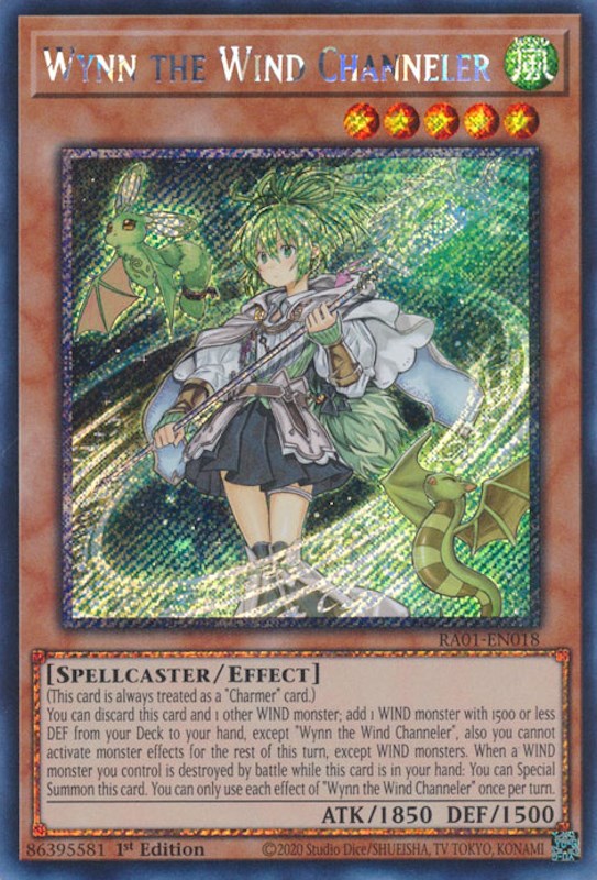 Wynn the Wind Channeler [RA01-EN018] Platinum Secret Rare | Fandemonia Ltd