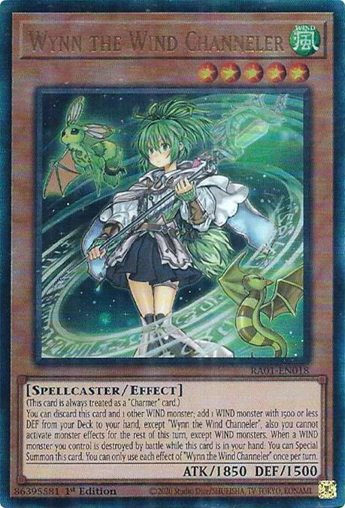 Wynn the Wind Channeler [RA01-EN018] Prismatic Ultimate Rare | Fandemonia Ltd