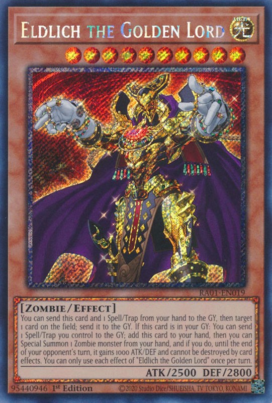 Eldlich the Golden Lord [RA01-EN019] Platinum Secret Rare | Fandemonia Ltd