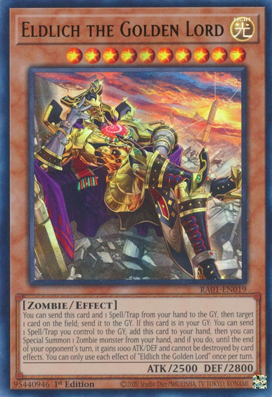 Eldlich the Golden Lord (Alternate Art) [RA01-EN019] Ultra Rare | Fandemonia Ltd