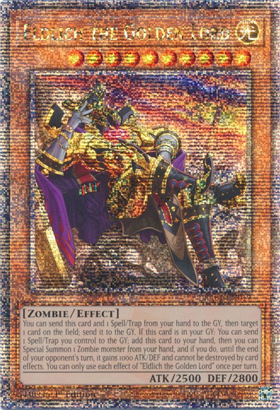 Eldlich the Golden Lord (Alternate Art) [RA01-EN019] Quarter Century Secret Rare | Fandemonia Ltd