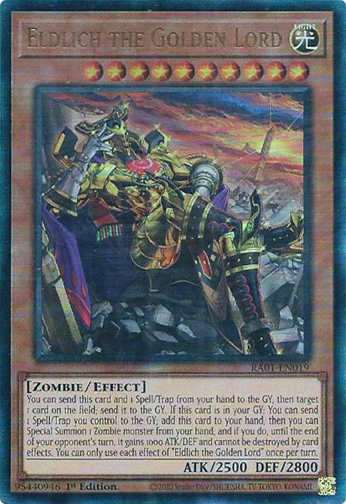 Eldlich the Golden Lord (Alternate Art) [RA01-EN019] Prismatic Ultimate Rare | Fandemonia Ltd