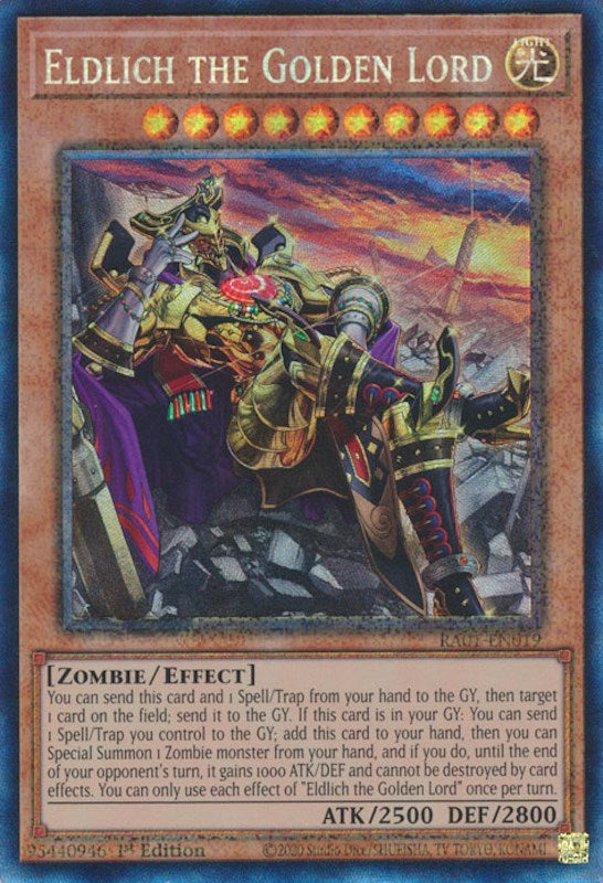 Eldlich the Golden Lord (Alternate Art) [RA01-EN019] Prismatic Collector's Rare | Fandemonia Ltd