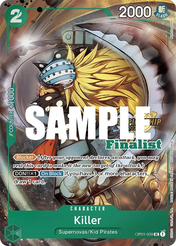 Killer (CS 2023 Top Players Pack) [Finalist] [One Piece Promotion Cards] | Fandemonia Ltd