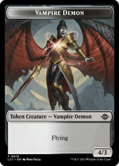 Vampire // Vampire Demon Double-Sided Token [The Lost Caverns of Ixalan Tokens] | Fandemonia Ltd