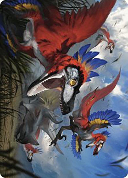 Wrathful Raptors Art Card [The Lost Caverns of Ixalan Art Series] | Fandemonia Ltd