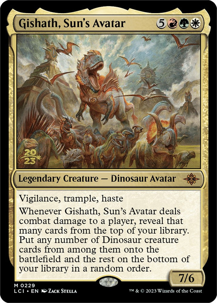 Gishath, Sun's Avatar (LCI) [The Lost Caverns of Ixalan Prerelease Cards] | Fandemonia Ltd