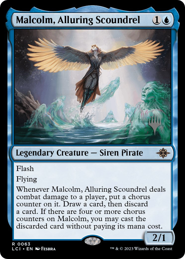 Malcolm, Alluring Scoundrel (Promo Pack) [The Lost Caverns of Ixalan Promos] | Fandemonia Ltd