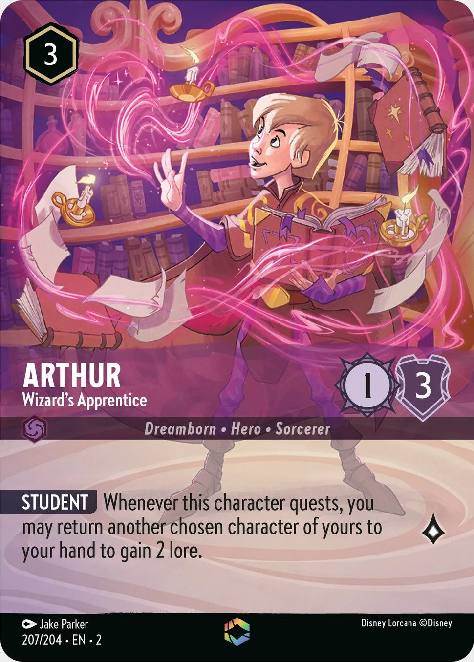 Arthur - Wizard's Apprentice (Enchanted) (207/204) [Rise of the Floodborn] | Fandemonia Ltd