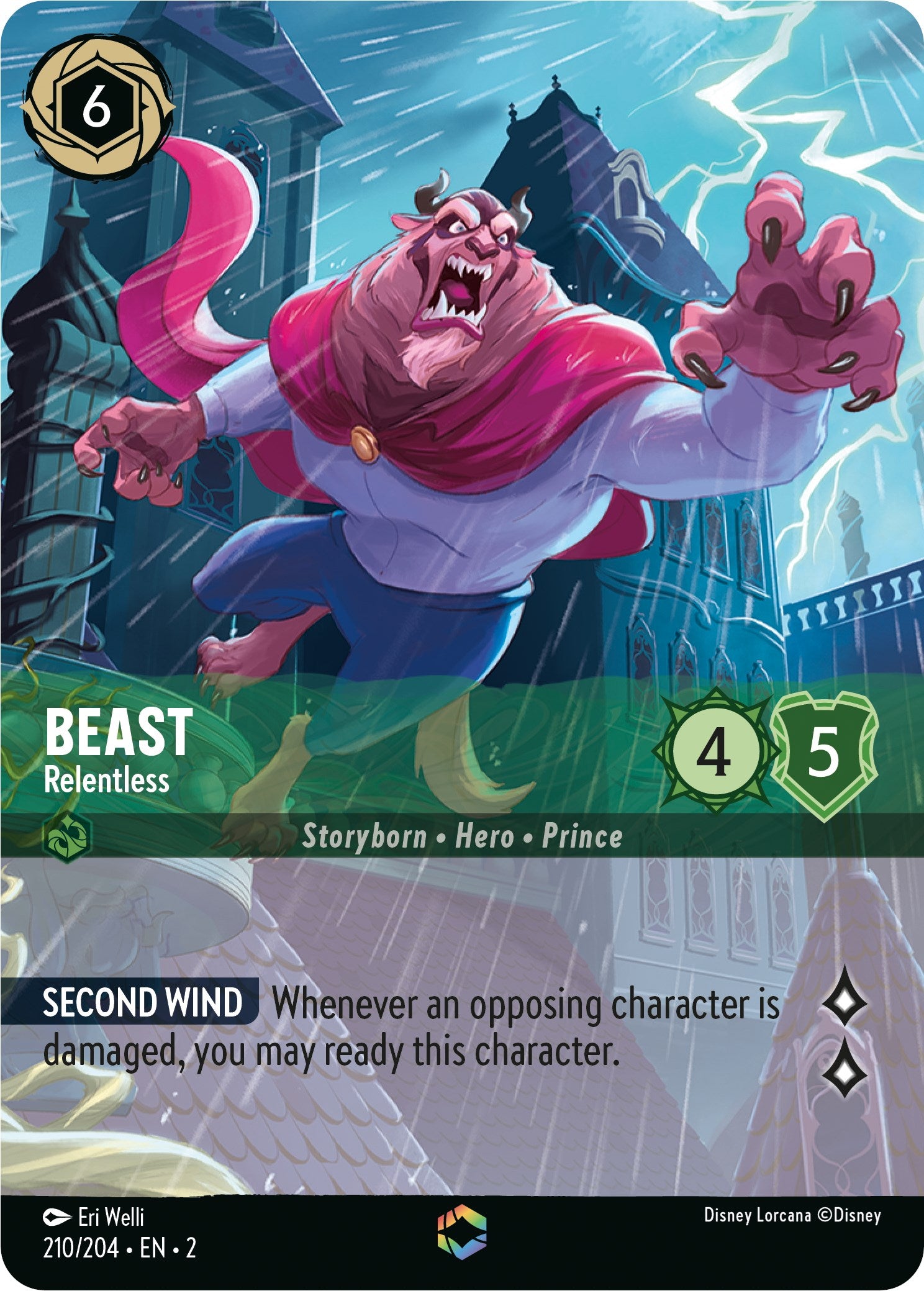 Beast - Relentless (Enchanted) (210/204) [Rise of the Floodborn] | Fandemonia Ltd