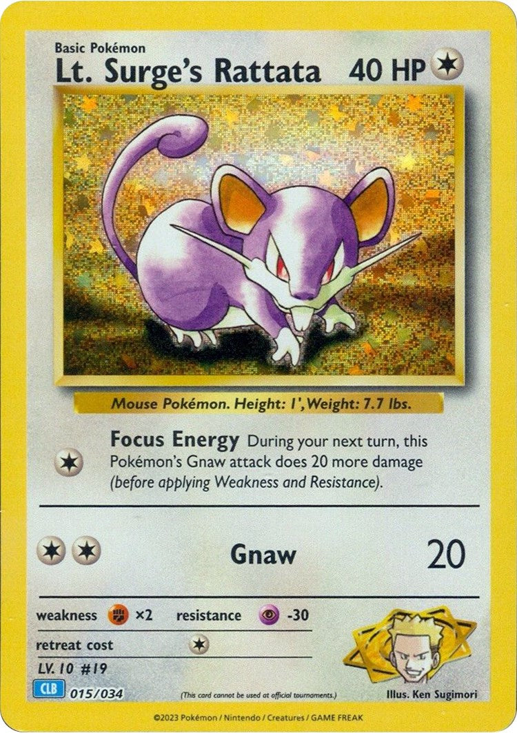 Lt. Surge's Rattata [Trading Card Game Classic] | Fandemonia Ltd