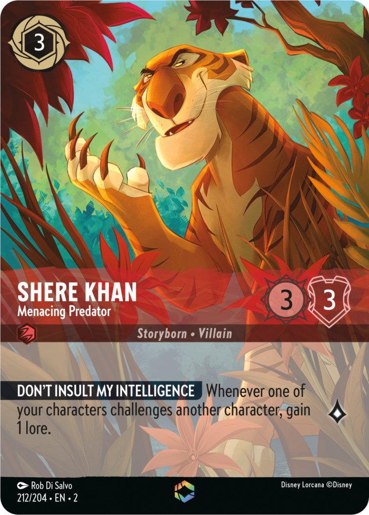 Shere Khan - Menacing Predator (Enchanted) (212/204) [Rise of the Floodborn] | Fandemonia Ltd