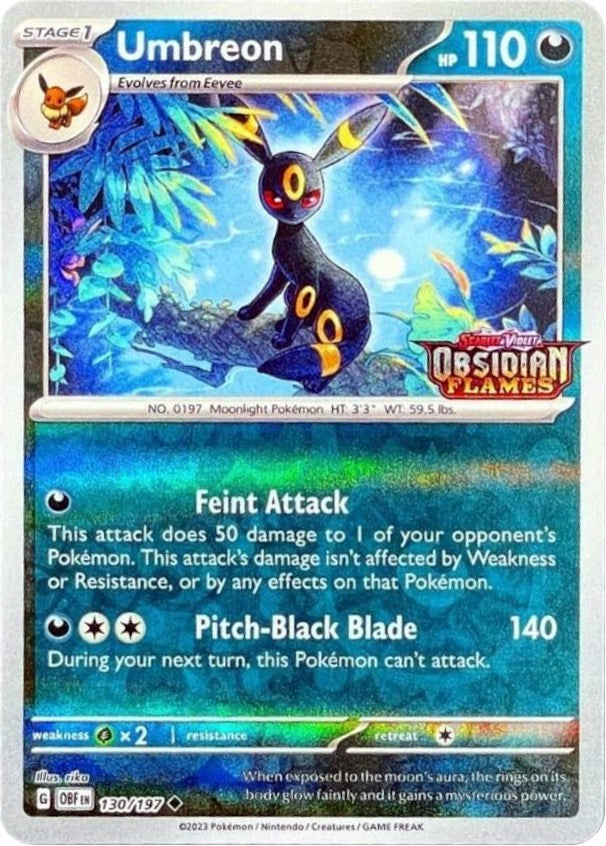 Umbreon (130/197) (Obsidian Flames Stamped) [Scarlet & Violet: Obsidian Flames] | Fandemonia Ltd