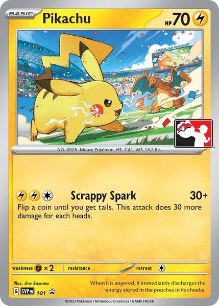 Pikachu (101) (Play Pokemon Promo) [League & Championship Cards] | Fandemonia Ltd