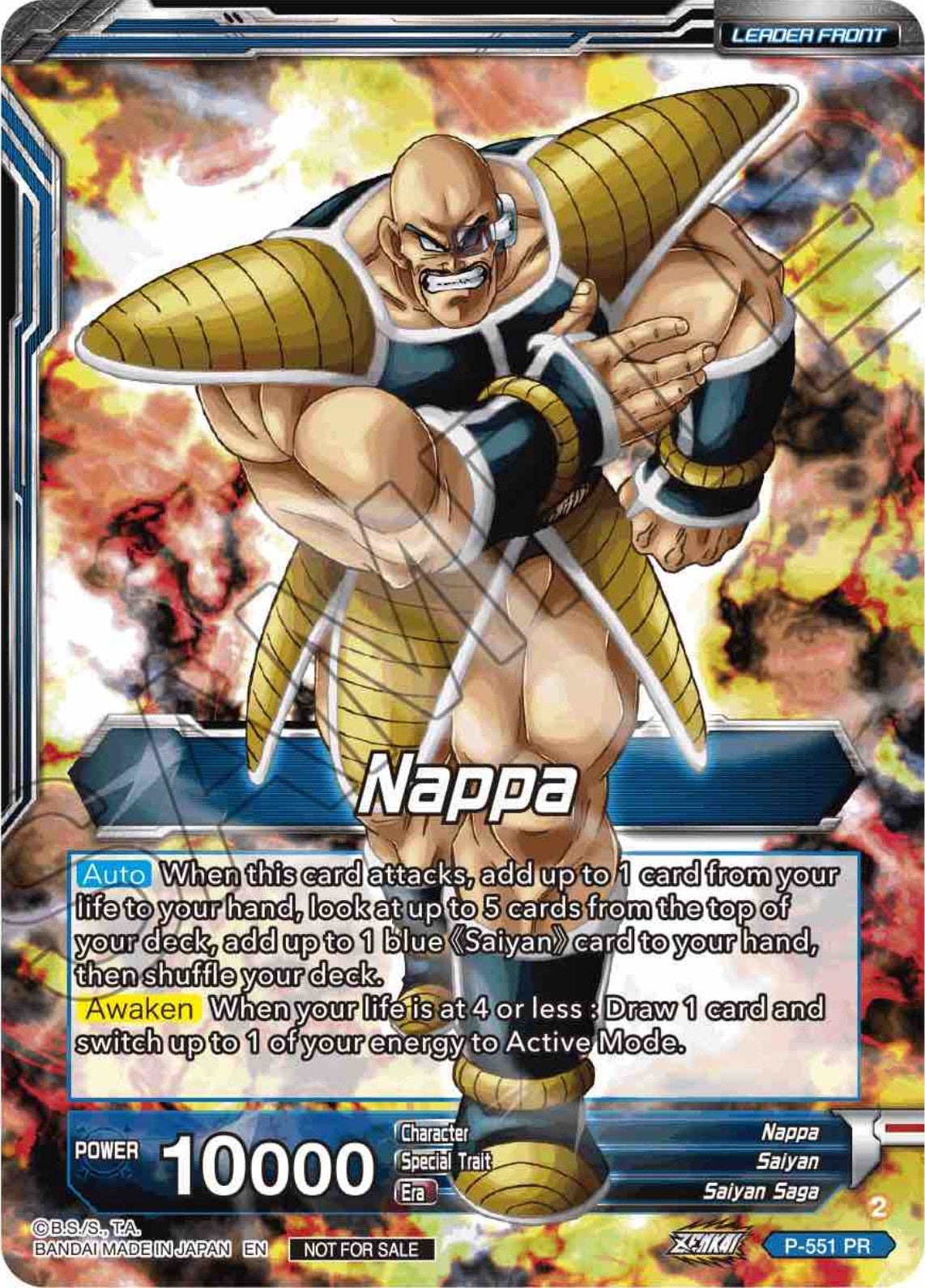 Nappa // Vegeta & Nappa, Saiyan Invasion (P-551) [Promotion Cards] | Fandemonia Ltd