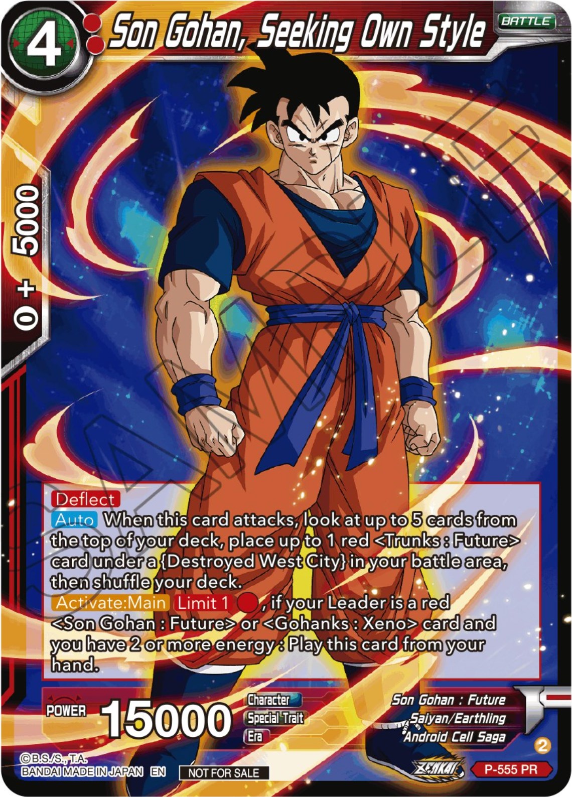 Son Gohan, Seeking Own Style (Zenkai Series Tournament Pack Vol.6) (P-555) [Tournament Promotion Cards] | Fandemonia Ltd