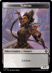 Vampire (0014) // Vampire Demon Double-Sided Token [The Lost Caverns of Ixalan Commander Tokens] | Fandemonia Ltd