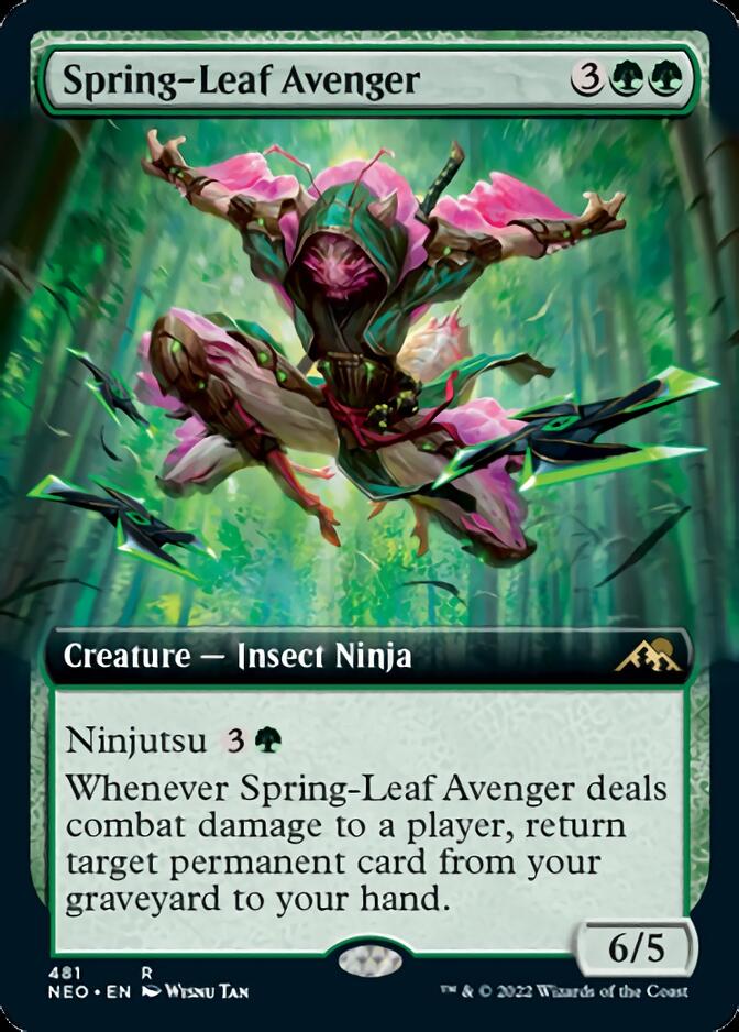 Spring-Leaf Avenger (Extended Art) [Kamigawa: Neon Dynasty] | Fandemonia Ltd