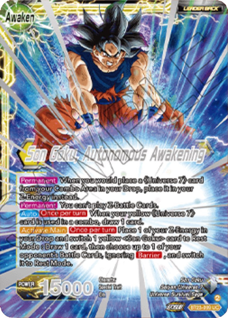 SSB Son Goku // Son Goku, Autonomous Awakening (2023 Championship Finals) (BT23-099) [Tournament Promotion Cards] | Fandemonia Ltd