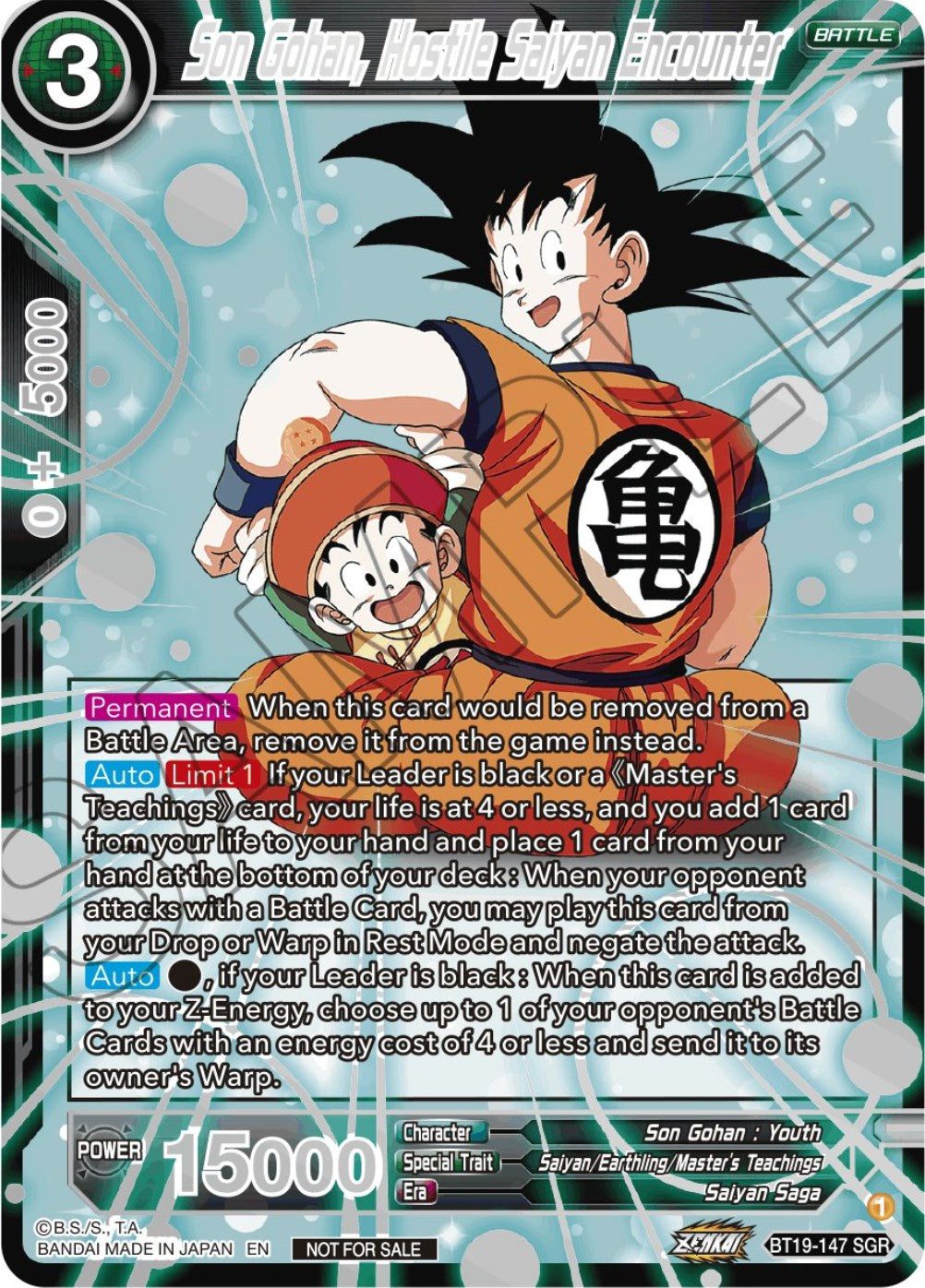 Son Gohan, Hostile Saiyan Encounter (Championship 2023 Reward Alternate Art Card Set) (Holo) (BT19-147) [Tournament Promotion Cards] | Fandemonia Ltd