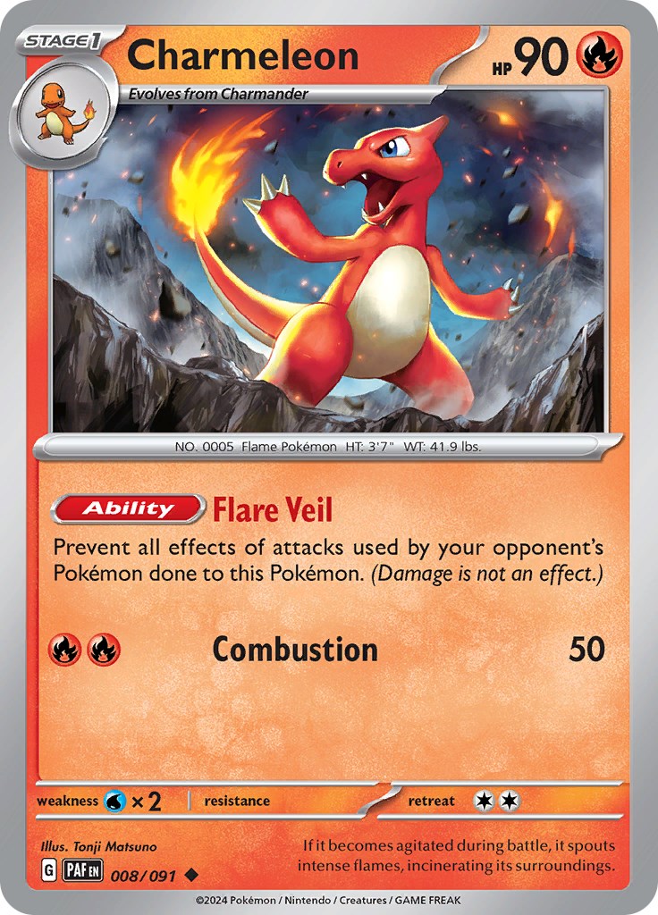 Charmeleon (008/091) [Scarlet & Violet: Paldean Fates] | Fandemonia Ltd