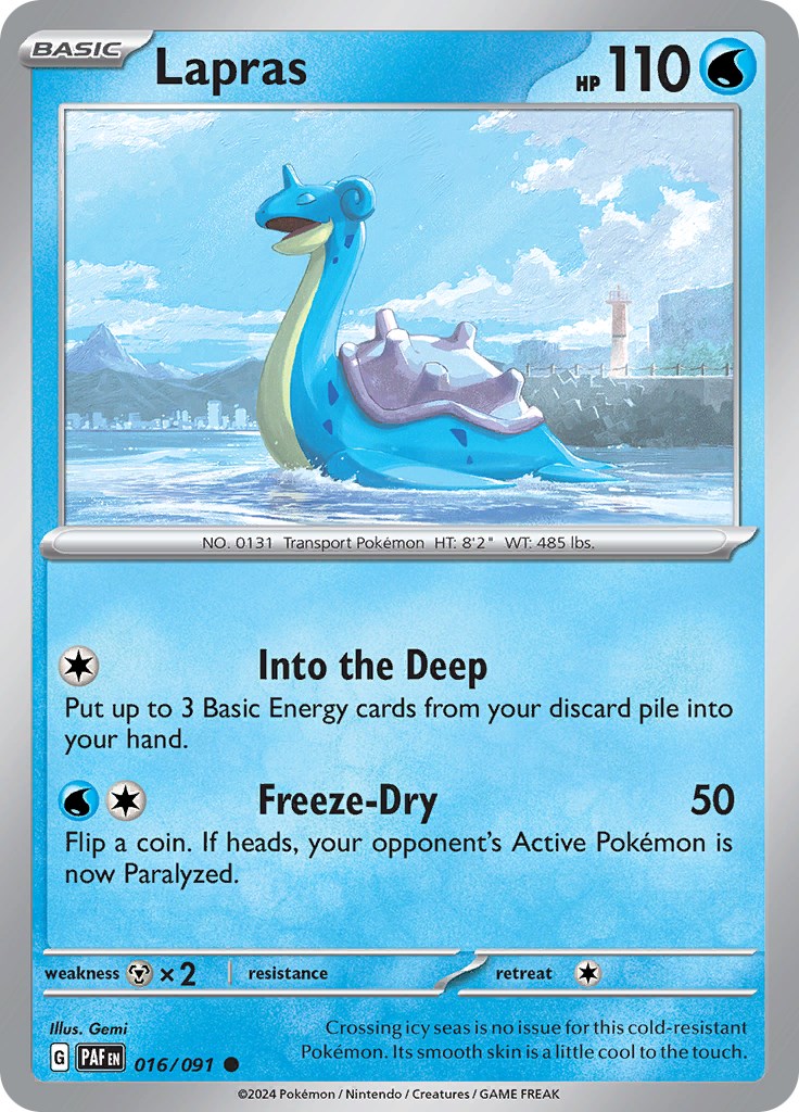 Lapras (016/091) [Scarlet & Violet: Paldean Fates] | Fandemonia Ltd