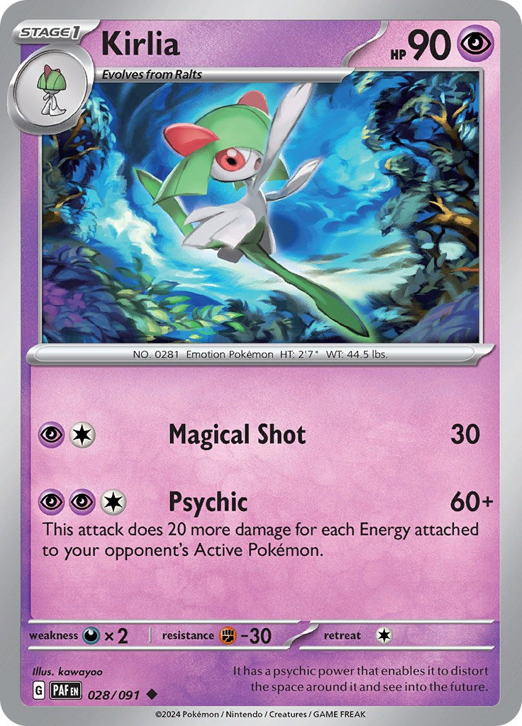 Kirlia (028/091) [Scarlet & Violet: Paldean Fates] | Fandemonia Ltd