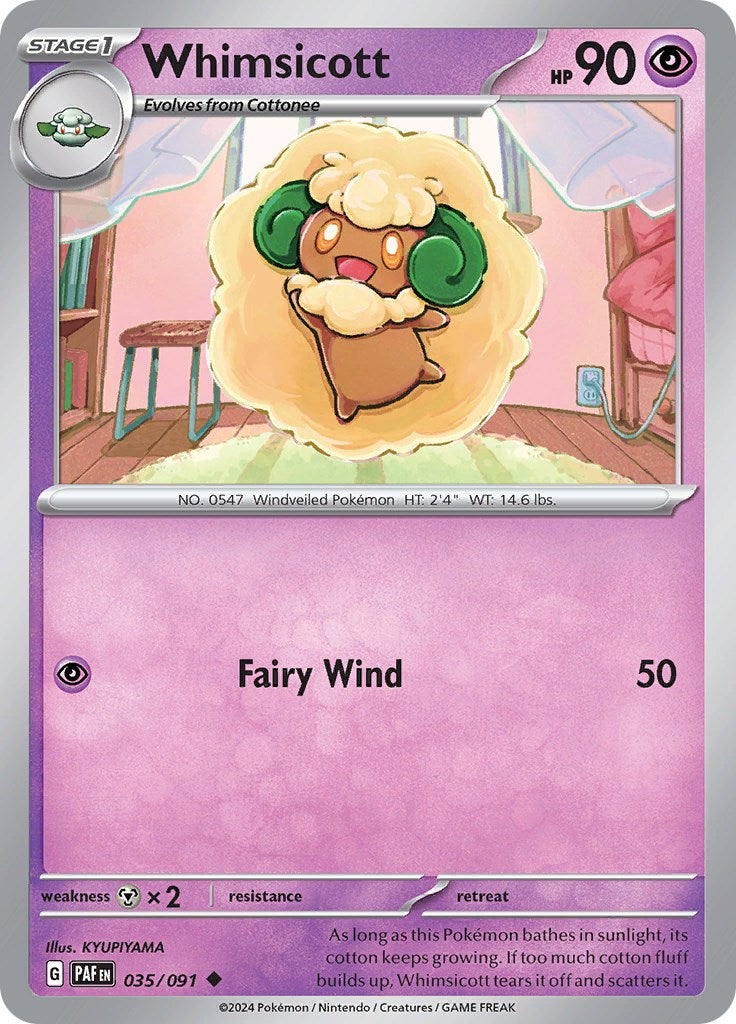 Whimsicott (035/091) [Scarlet & Violet: Paldean Fates] | Fandemonia Ltd