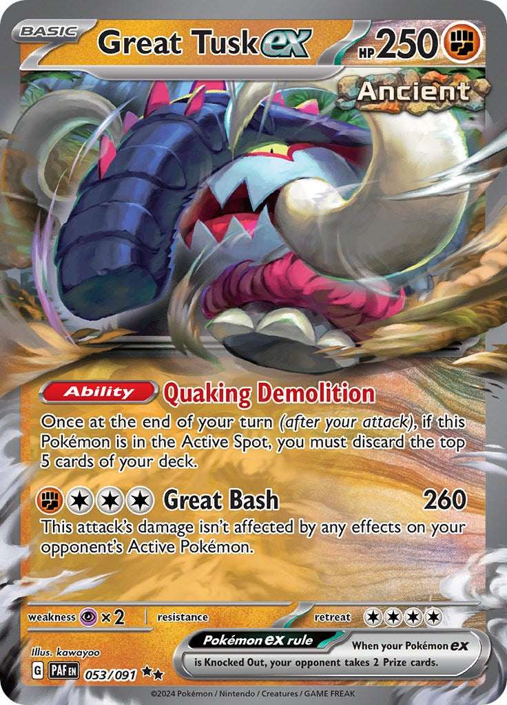 Great Tusk ex (053/091) [Scarlet & Violet: Paldean Fates] | Fandemonia Ltd