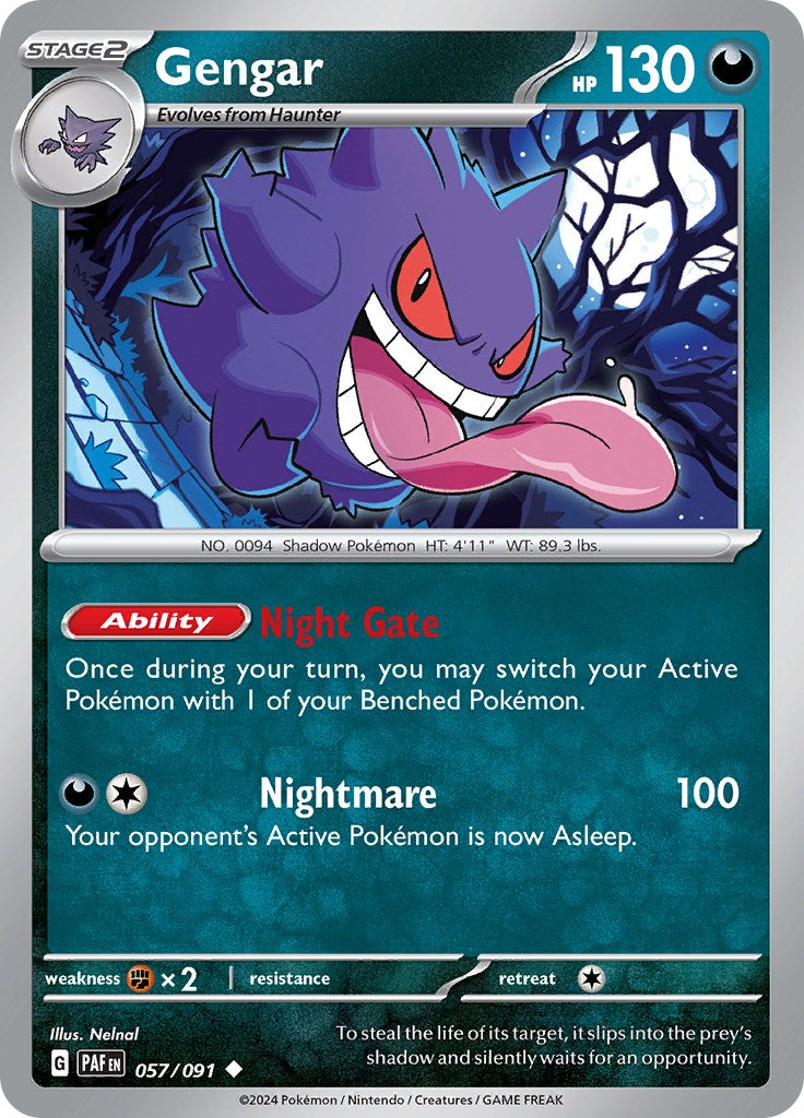 Gengar (057/091) [Scarlet & Violet: Paldean Fates] | Fandemonia Ltd