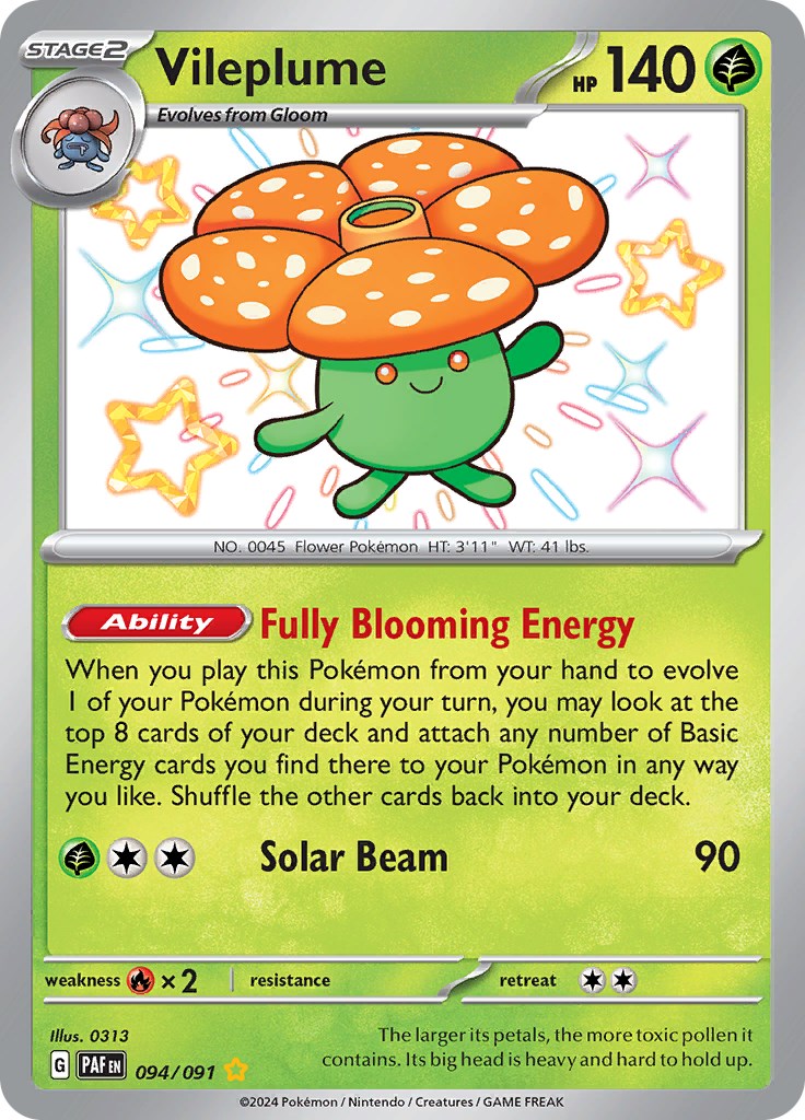 Vileplume (094/091) [Scarlet & Violet: Paldean Fates] | Fandemonia Ltd