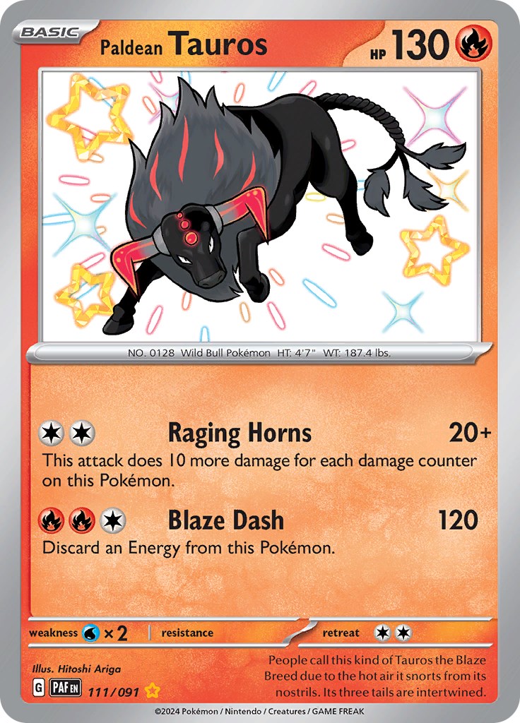 Paldean Tauros (111/091) [Scarlet & Violet: Paldean Fates] | Fandemonia Ltd