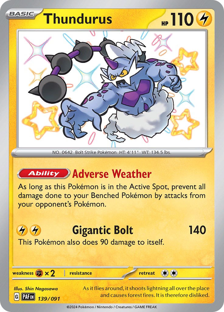 Thundurus (139/091) [Scarlet & Violet: Paldean Fates] | Fandemonia Ltd