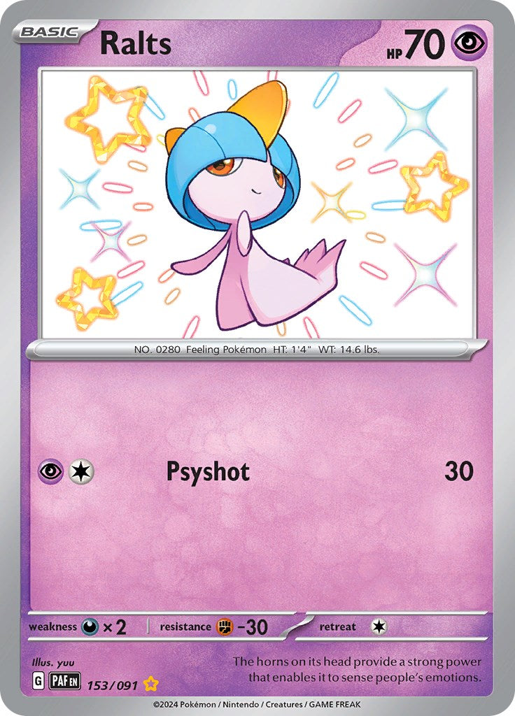 Ralts (153/091) [Scarlet & Violet: Paldean Fates] | Fandemonia Ltd